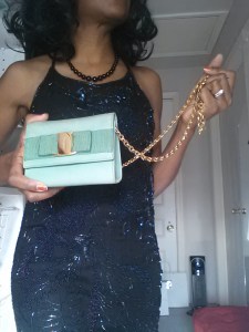 Beaded Gown Ferragamo Purse